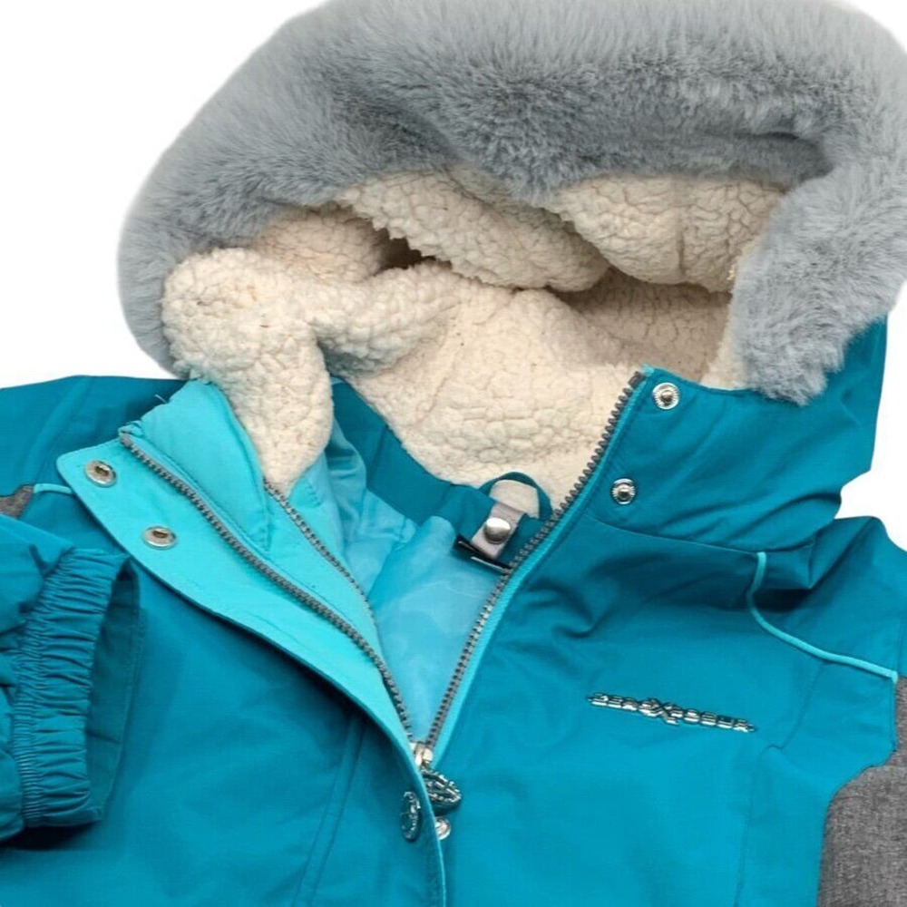 ZeroXposur Womens LS Hooded Frost‎ Insulated Winter Ski Jacket Green/Gray M